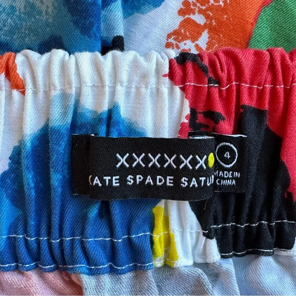 Kate‎ Spade Saturday Skirt Size 4 Multi Color Freestyle Pull-on Skirt w/ Pockets